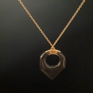 Gold and Black Pendant Necklace